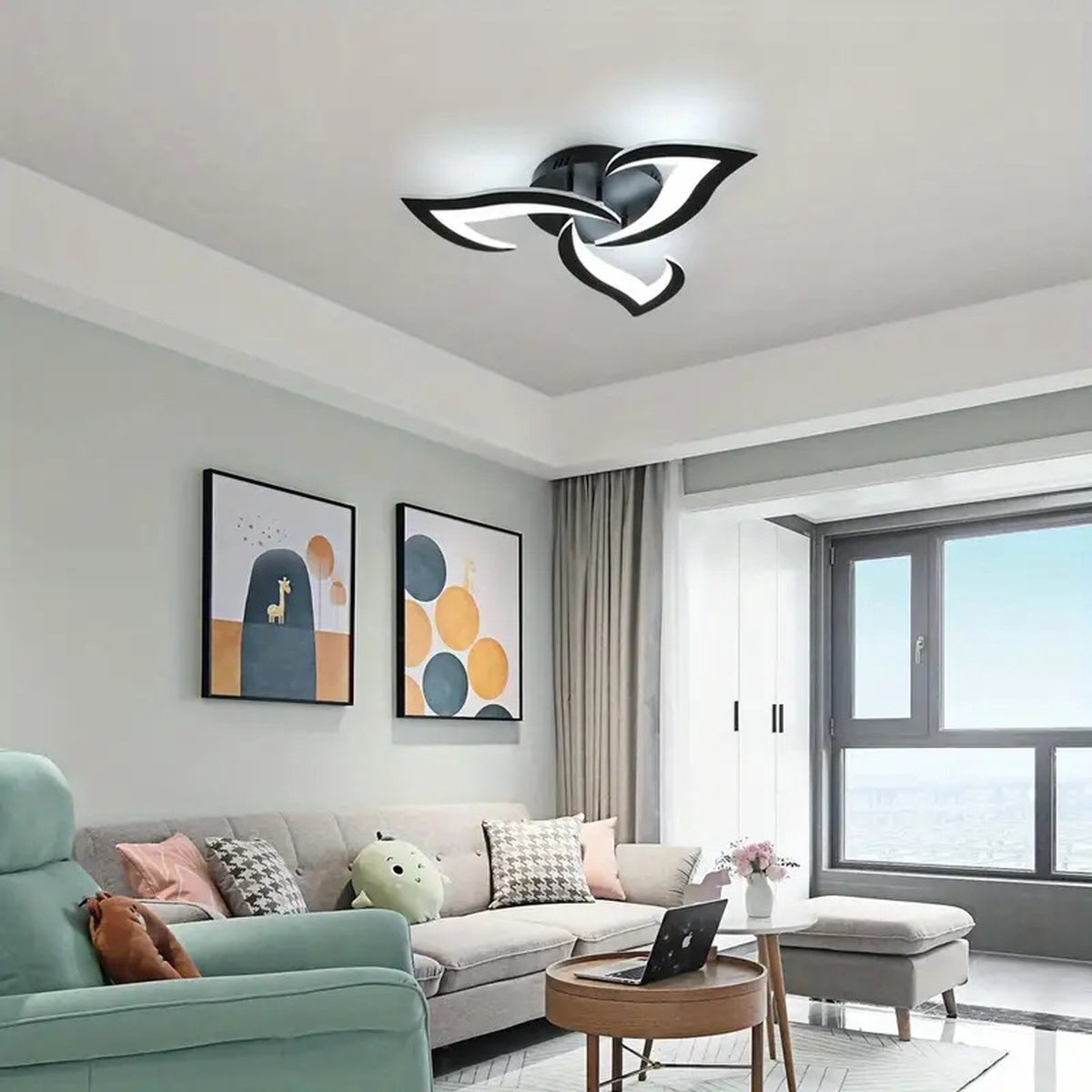 ZMH LED-plafondlamp woonkamer plafondlamp - 48W dimbare slaapkamerlamp zwart met afstandsbediening gemaakt van metaal moderne keukenlamp voor slaapkamer eetkamer hal ZMH LED-plafondlamp woonkamer plafondlamp - 48W dimbare slaapkamerlamp zwart met afstandsbediening gemaakt van metaal moderne keukenlamp voor slaapkamer eetkamer hal