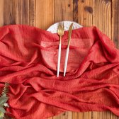 Tafelloper bruiloft mousseline 80cm x 3m kaasdoek tafelloper kaasdoek stof rood