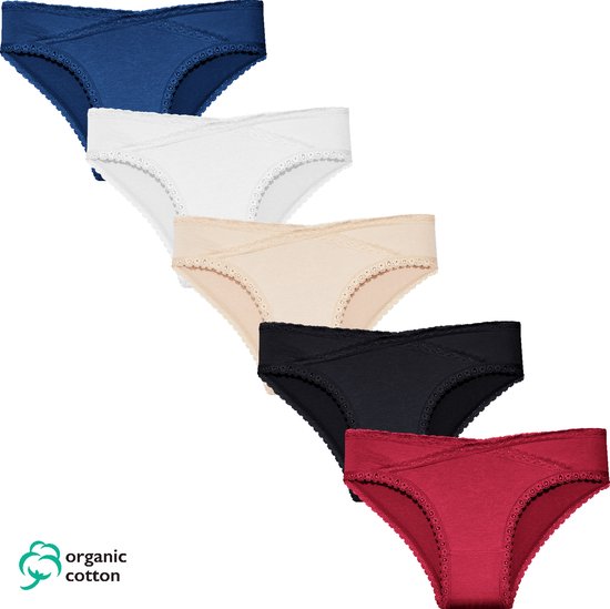 Dames Slip Mini Slip Organisch Katoen 5 Pack Maat XL Mix Kleur Dames. bol