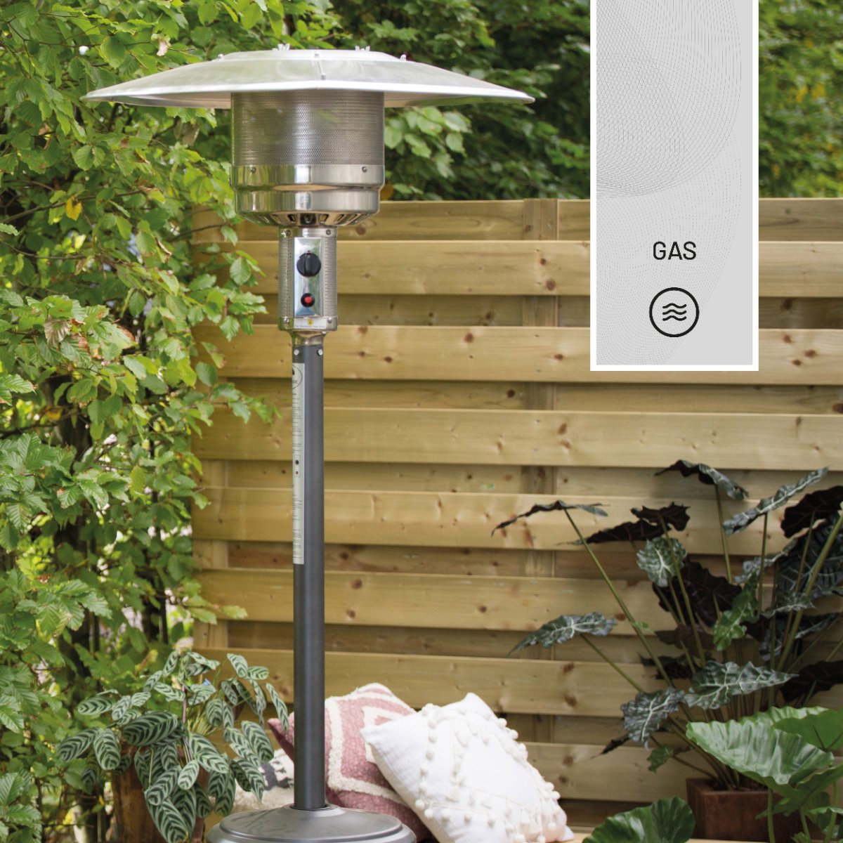 Sunred - Terrasverwarmer - Sargas - Gas - Grijs - 14000 W - Verschillende standen - Incl. gasdrukregelaar & slang – foto 7