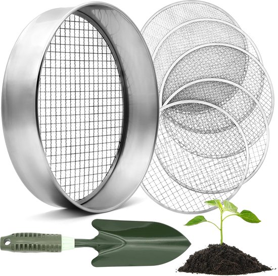 HappySeed tuinzeef rond 30 cm met 5 verwisselbare zeefinserts