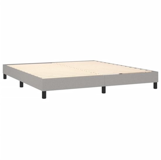 vidaXL-Boxspring-met-matras-stof-lichtgrijs-160x200-cm