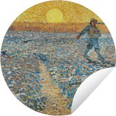 Tuincirkel De zaaier - Vincent van Gogh - 60x60 cm - Ronde Tuinposter - Buiten