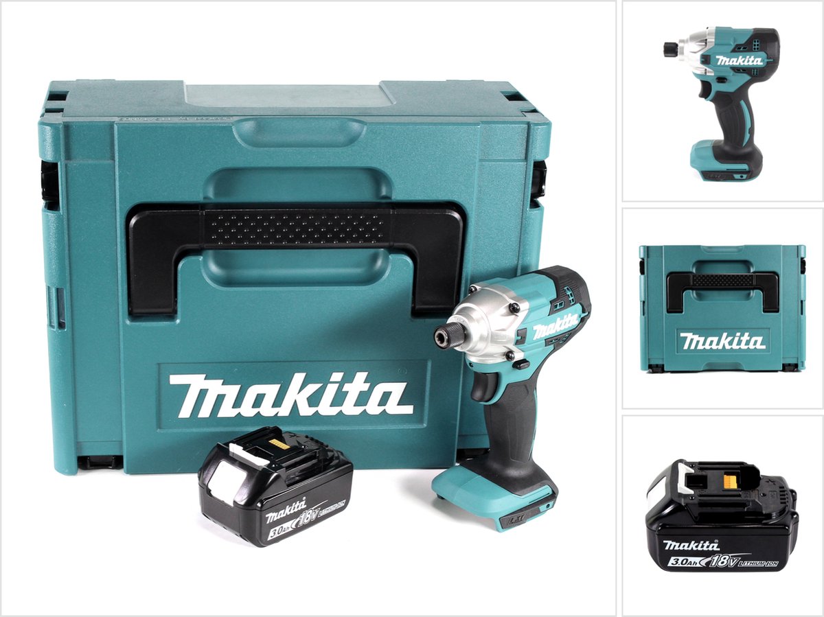 Makita DTD 156 F1J accu slagmoersleutel 18V 155Nm + 1x oplaadbare accu 3.0Ah + Makpac - zonder oplader