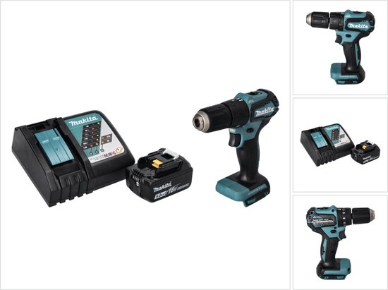 Makita DHP 483 RT1 accu-klopboormachine 18 V 40 Nm borstelloos + 1x accu 5,0 Ah + oplader