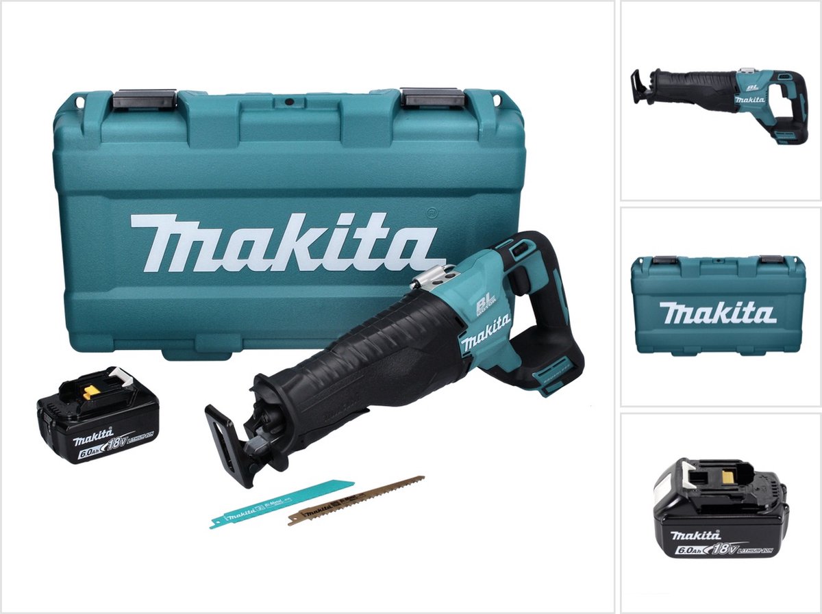 Makita DJR 187 G1K accu reciprozaag 18 V borstelloos + 1x accu 6,0 Ah + koffer - zonder oplader