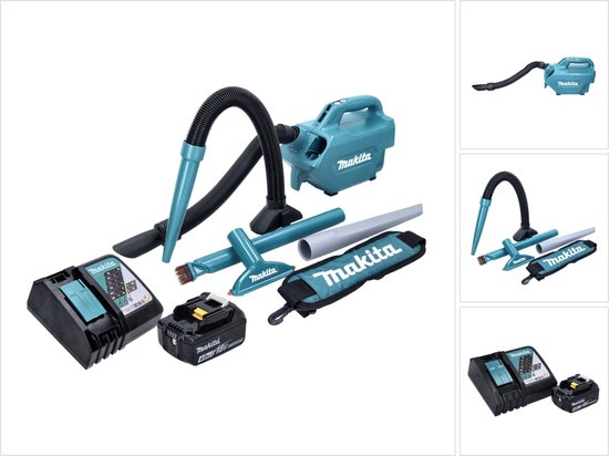 Makita DCL 184 RM1 accustofzuiger 18 V 54 mbar 0,5 l + 1x accu 4,0 Ah + oplader