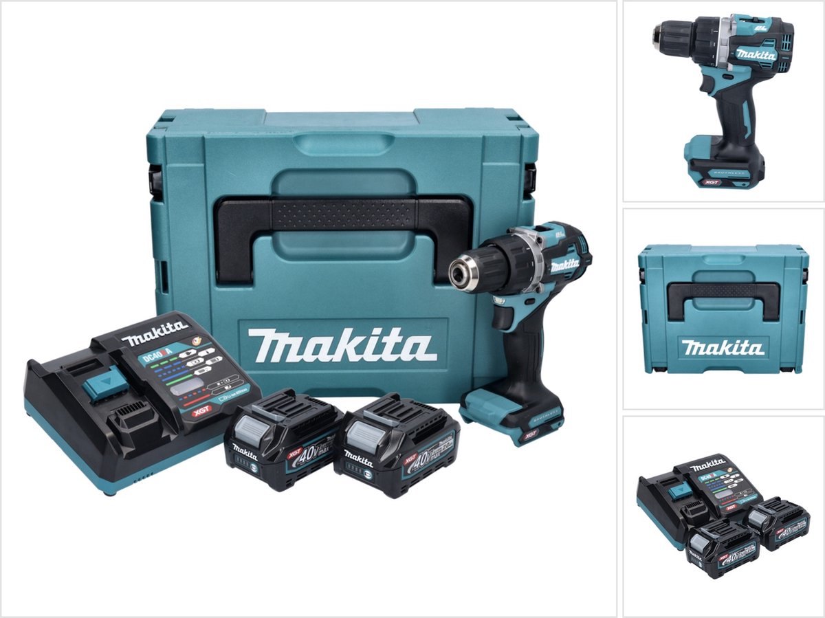 Makita DF002GA202 Accu-schroefboormachine 40 V 2.0 Ah Li-ion Incl. 2 accus, Incl. lader, Incl. koffer thumbnail 2
