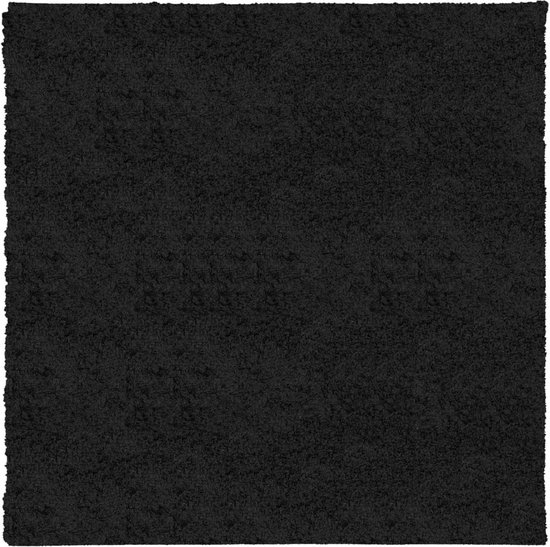 vidaXL - Vloerkleed - PAMPLONA - shaggy - hoogpolig - modern - 160x160 - cm - zwart