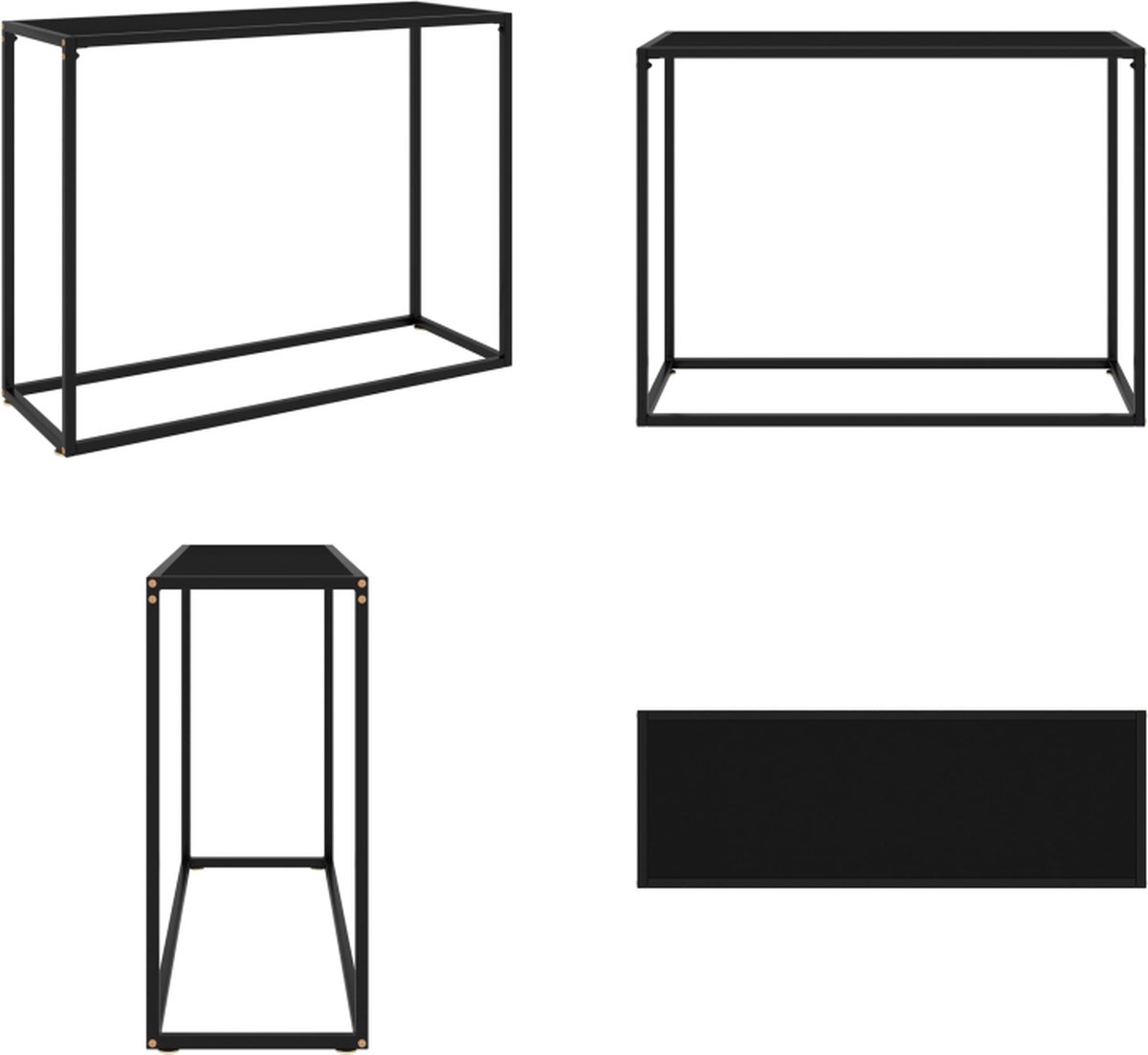 vidaXL Wandtafel - 100x35x75 - cm - gehard - glas - transparant Doorzichtig