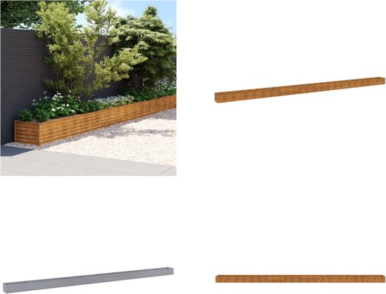 VidaXL Plantenbak verhoogd 200x80x80 cm cortenstaal - Kantoormeubelen Plus