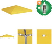 vidaXL Prieeldak 270 g/m² 3x3 m geel Partytent Inclusief Reiniger