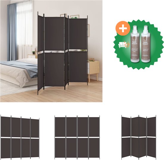 vidaXL Kamerscherm met 3 panelen 260x180 cm stof wit