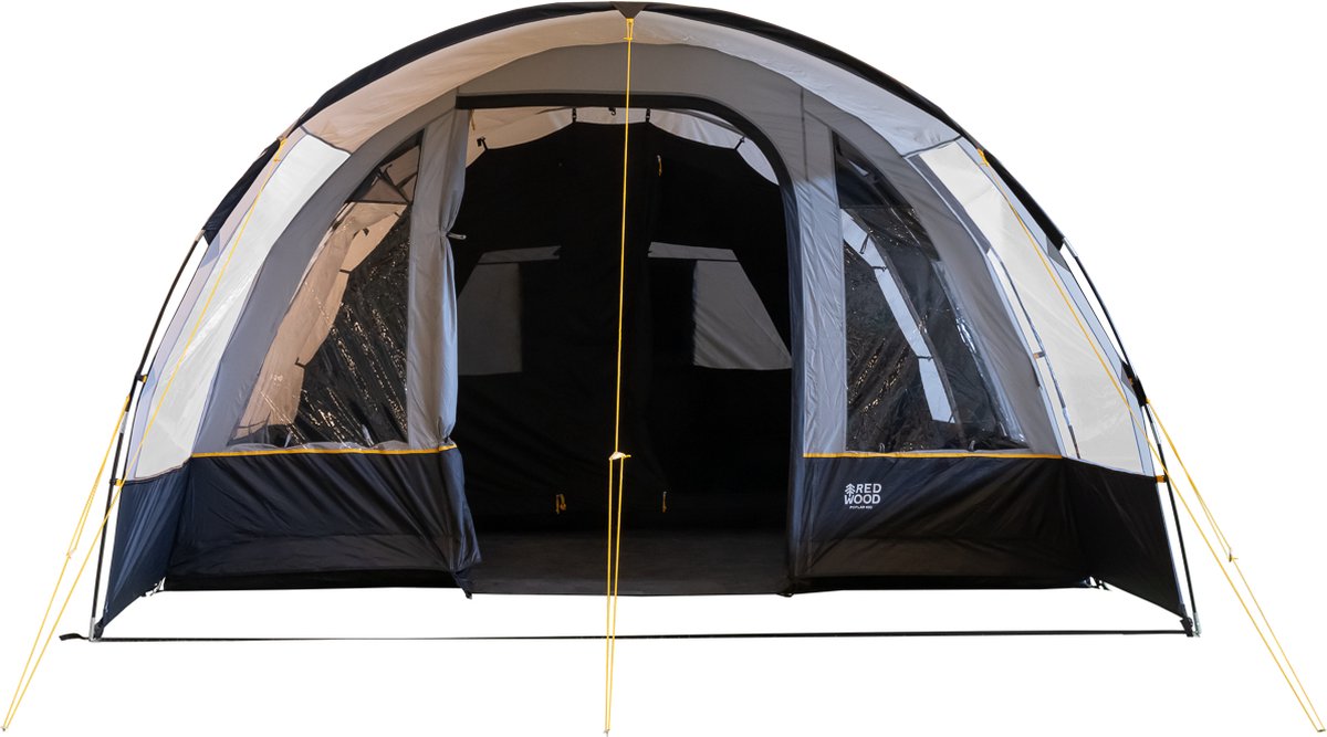 Redwood Poplar 400 Familietent - Familie Tunnel Tent 4-persoons - Grijs