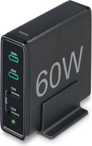 Hama Charging Station - 2x port USB-C - 2x port USB-A - station de recharge pour smartphone et tablette - 60w - Zwart