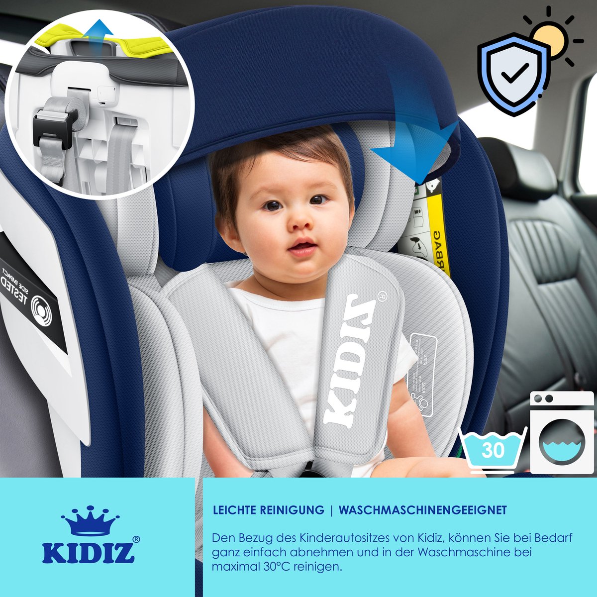 COSATTO Alles bij elkaar 360 roteren i-size autostoeltje - 360° draaibaar, groep 0 123, 0-36 kg, 0-12 jaar, ISOFIX, ERF, anti-ontsnapping (Nature Trail Shadow