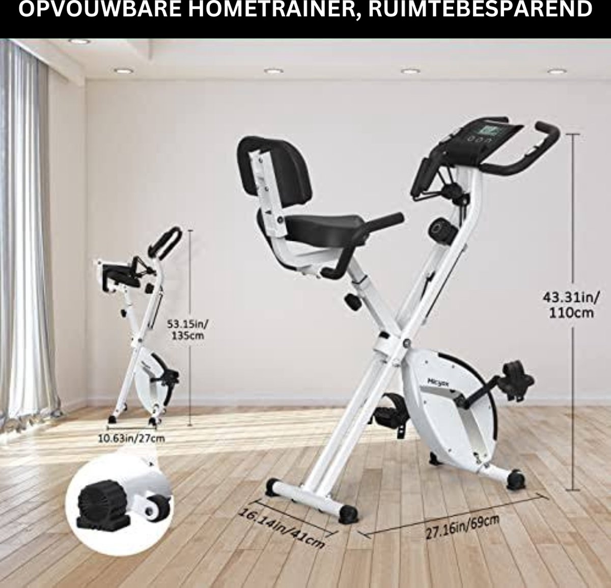 JOROTO X2PRO Bluetooth Hometrainer, Indoor Fiets met Instelbare 100 Niveaus Magnetische Weerstand, Inclusief 12,6 inch Tablet Houder