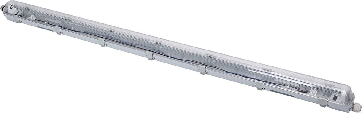 Velvalux LED Waterdichte TL Armatuur - Velvalux Strela - 120cm - Enkel - Koppelbaar - Waterdicht IP65 Grijs