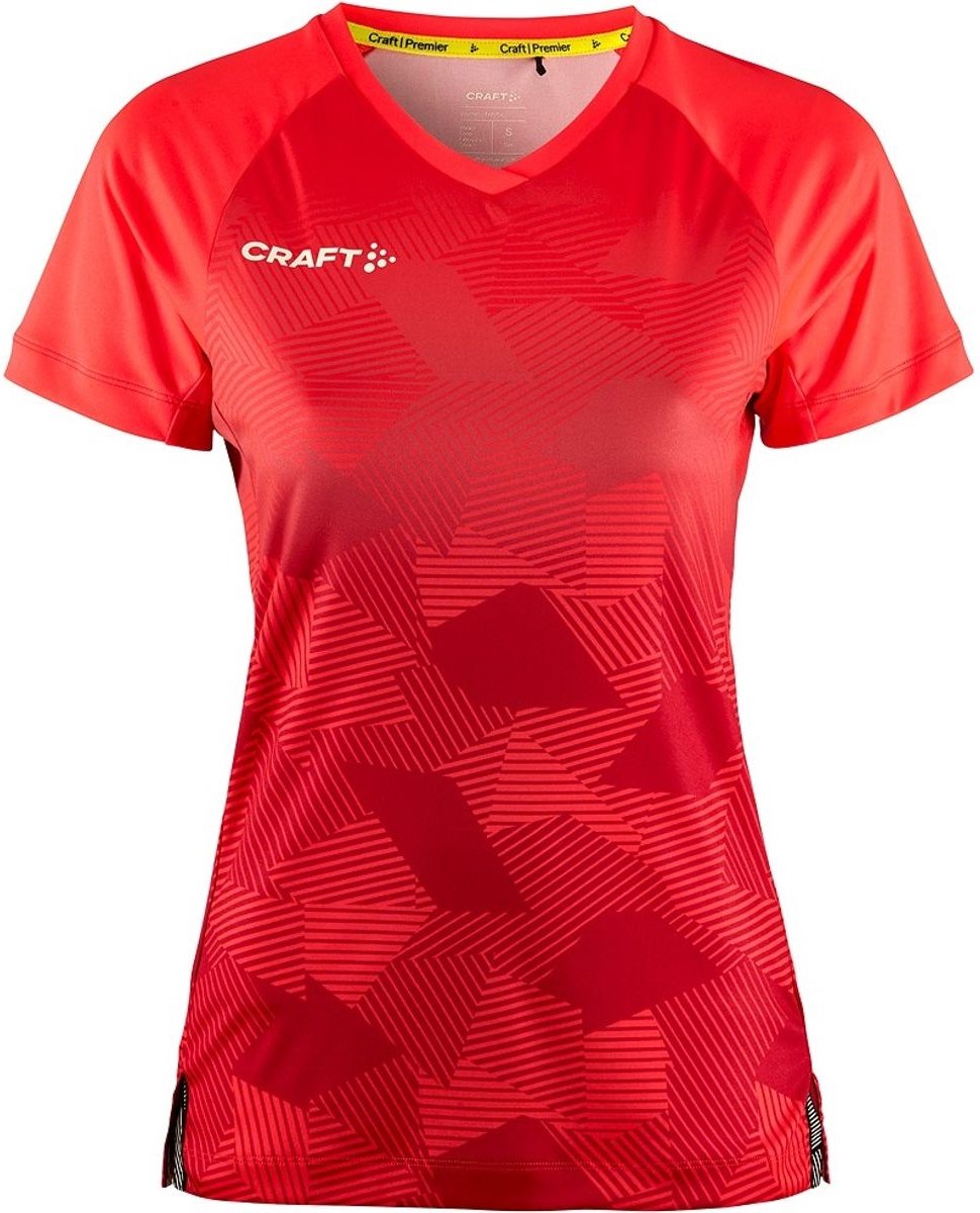 Craft Premier Fade Shirt Korte Mouw Dames - Fluorood | Maat: L