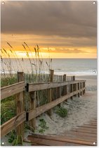 Tuinposter - Tuindoek - Tuinposters buiten - Strand - Zee - Duin - Pad - 80x120 cm - Tuin