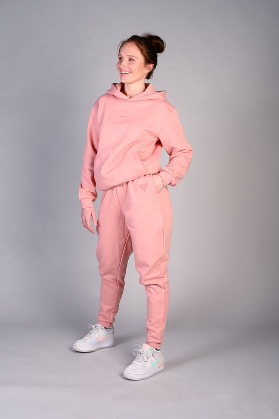 HOODIE - LOUNGEWEAR - DAMES - KATOEN - BLUSH FLEECE - BE WILD FOR A WHILE - NUDE PINK - XS - 4 MATEN BESCHIKBAAR