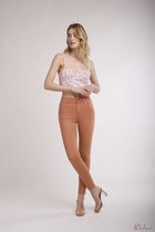 Broek Toxik3 hoge taille slim fit abrikoos L1700