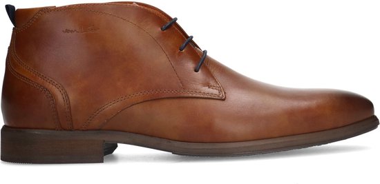 Van Lier - Homme - Chaussures à lacets en cuir cognac - Taille 42