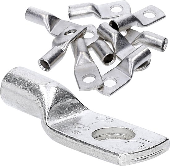 10 Capicorda Tubolari 6mm² M10 - In Rame Stagnato, Per Impianti Elettrici E Auto - Foto 9