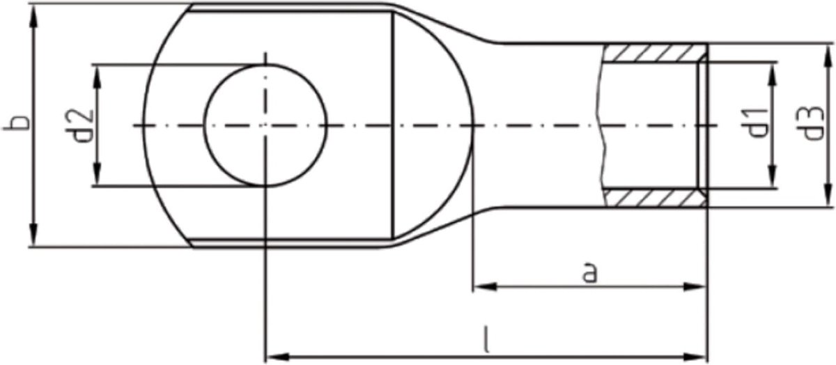 10 Stück Kalitec DR70-8 Press-Kabelschuh 70mm² M8 I Verbinder nach DIN 46235 I Made in Germany