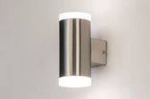 Lumidora Wandlamp 72593 - Voor buiten - FELTRE - 2 Lichts - Ingebouwd LED - 11.0 Watt - 1000 Lumen - 3000 Kelvin - Staalgrijs - Metaal - Buitenlamp - IP44