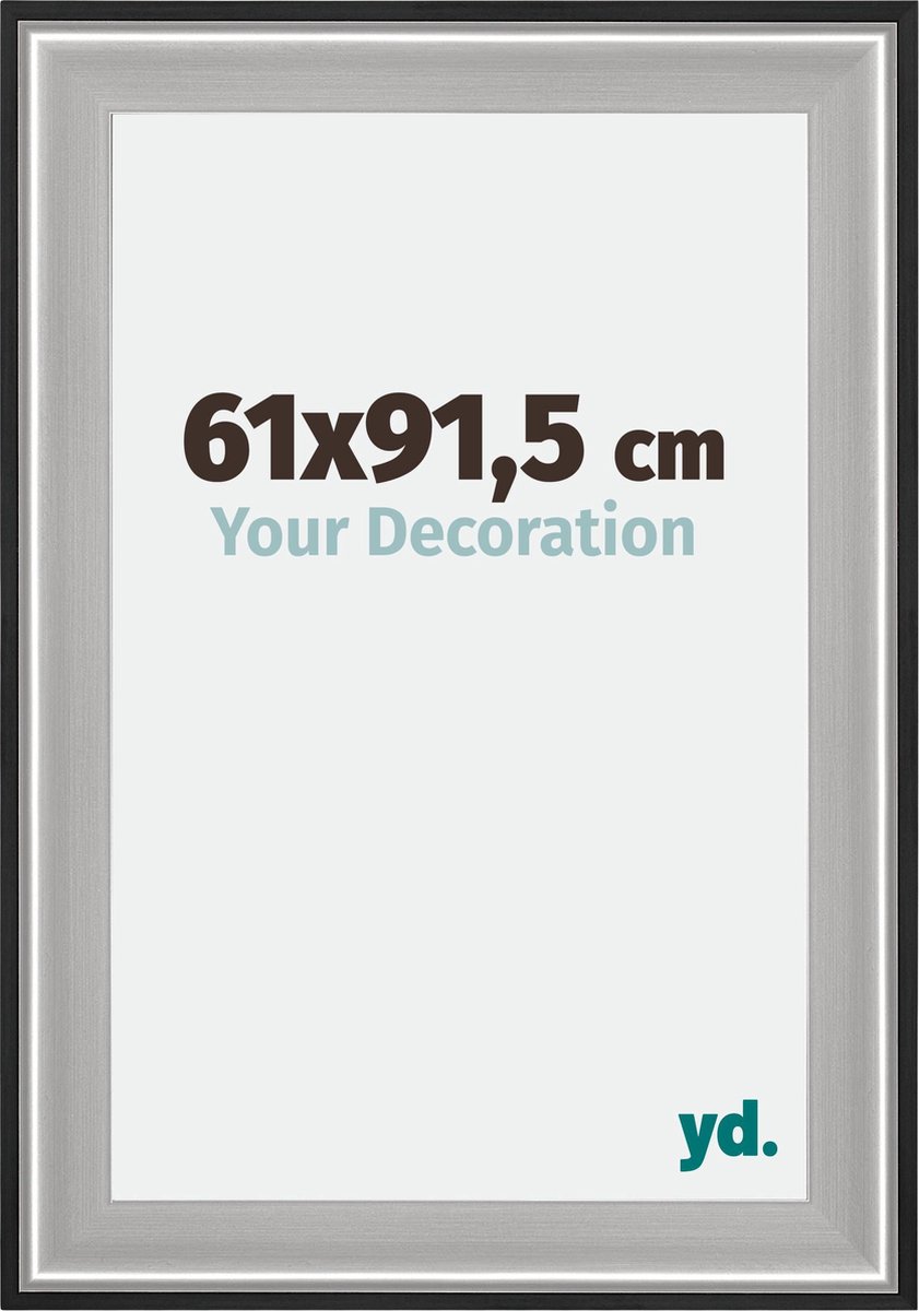 yd. Your Decoration - Fotolijst 61x91,5 cm - Hout - Zwart Zilver Gepolijst - Birmingham