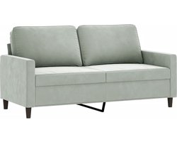 vidaXL - Tweezitsbank - 140 - cm - fluweel - lichtgrijs vidaXL - Tweezitsbank - 140 - cm - fluweel - lichtgrijs