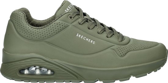 Skechers Uno - Stand On Air Heren Sneakers - Donkergroen - Maat 41