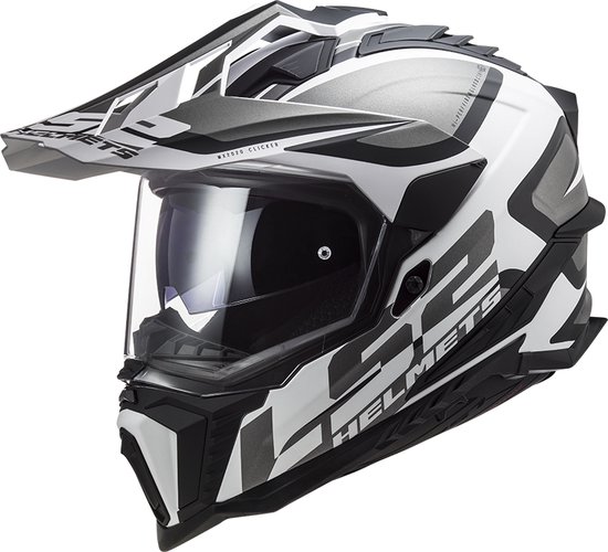 LS2 MX701 Explorer Alter Noir Mat White ECE 22.06 L - Taille L - Casque