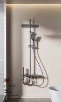 UnityMarketplace® - Robinet de douche - Set de robinet de douche - Robinet de salle de bain - Aluminium - Grijs