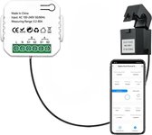 Smart wifi Energie Monitor | Zonnepanelen | 1-klem | Gebruiker & Verbruiker | max 80A | 100-240V | met Slimme App | Tuya | Geschikt voor automatisering