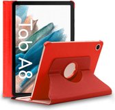 ebestStar - Hoes voor Samsung Galaxy Tab A8 10.5 (2021) SM-X200 X205, Roterende Etui, 360° Draaibare hoesje, Rood