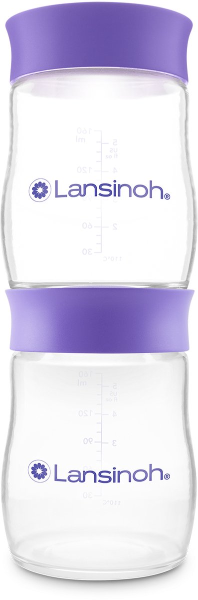 Lansinoh 4 x 160 ml Natural Wave Bewaarflesjes voor Moedermelk 20517 van Lansinoh — afbeelding 2