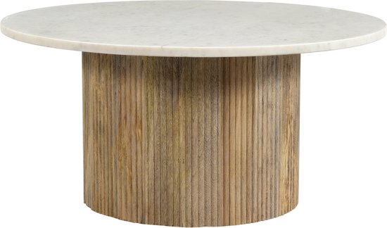 Brix - Table Basse Nova - Manguier Marbre - 70x70x36
