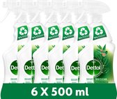 Dettol - 6 Allesreiniger Sprays - Antibacterieel - 6x Eucalyptus - 6x500 ml - Voordeelverpakking