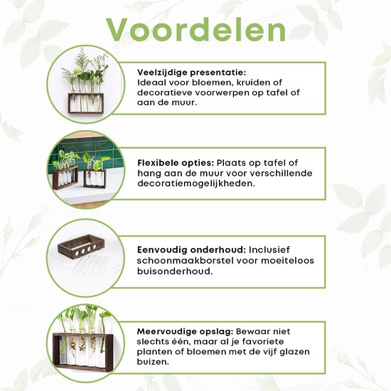 Voordelen: veelzijdige presentatie, flexibele opties (tafel/muur), eenvoudig onderhoud met borstel, meervoudige opslag.