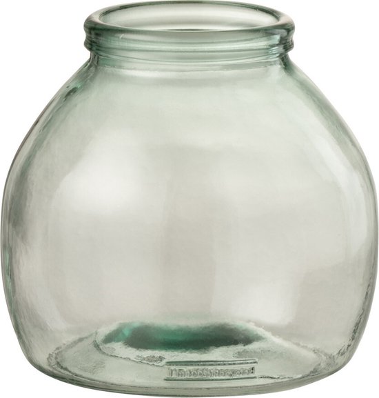 J-Line Vaas - glas - transparant - 20.00 cm hoog