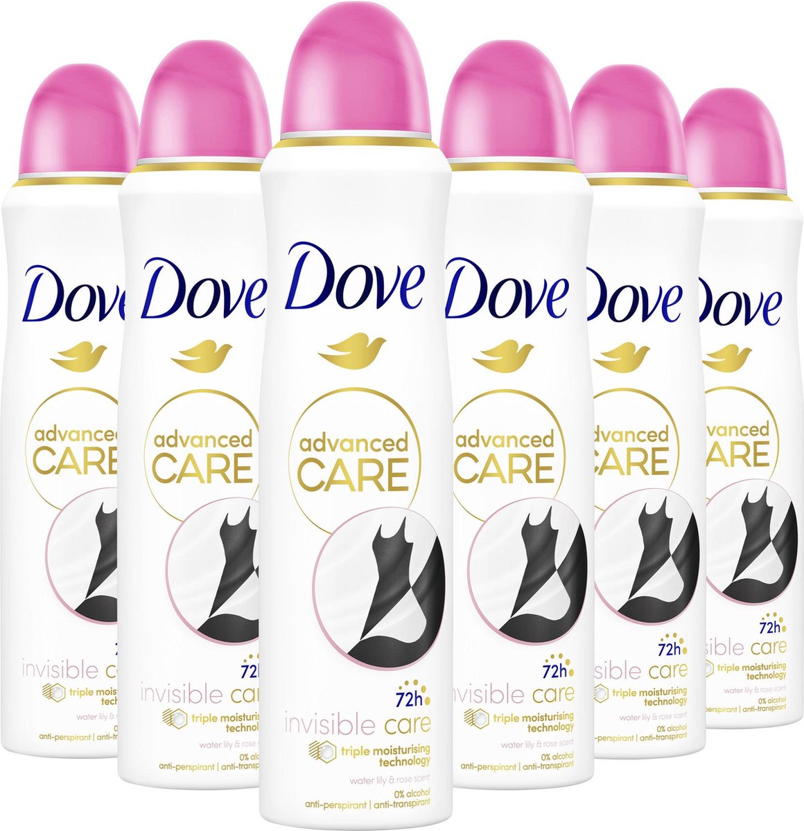 Dove Advanced Care Invisible Care anti-transpirant deodorant spray - 6 x 150 ml