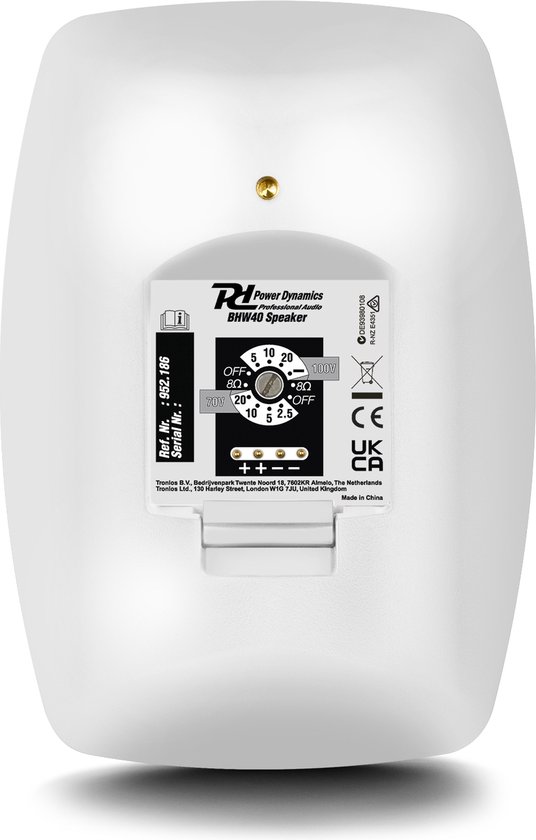 Power Dynamics BHW40WH waterbestendige speaker set - 100V - 60W - Wit van Power Dynamics — afbeelding 5