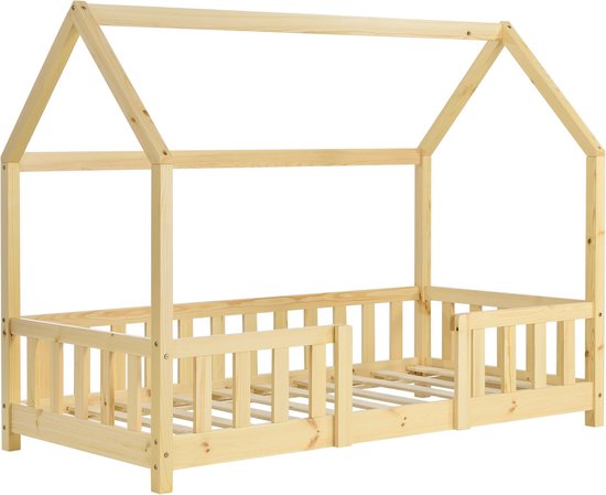 In And OutdoorMatch Kinderbed Austyn - Met valbeveiliging - 70x140 cm - Hout - Voor meisjes - Voor jongens - Voor kinderen