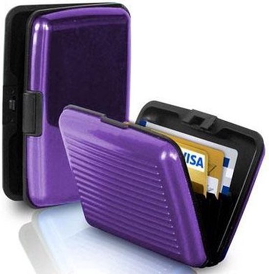 Porte-cartes en aluminium I Porte-cartes I Portefeuille en aluminium I Portefeuille I Porte-cartes I Violet