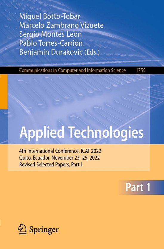 Springer Nature Proceedings Computer Science 1 - Applied Tec ... - cover