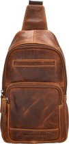 Hide & Stitches Japura Schoudertas - 100% Leer - Cognac
