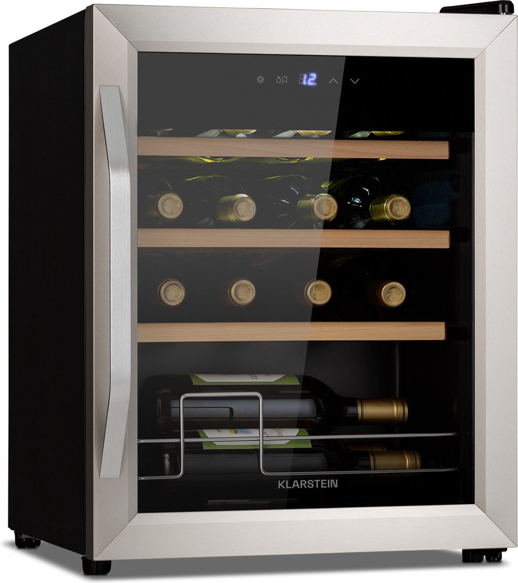 Klarstein Weinkühlschrank Klein met Glastür - 16 Flessen - afbeelding 3