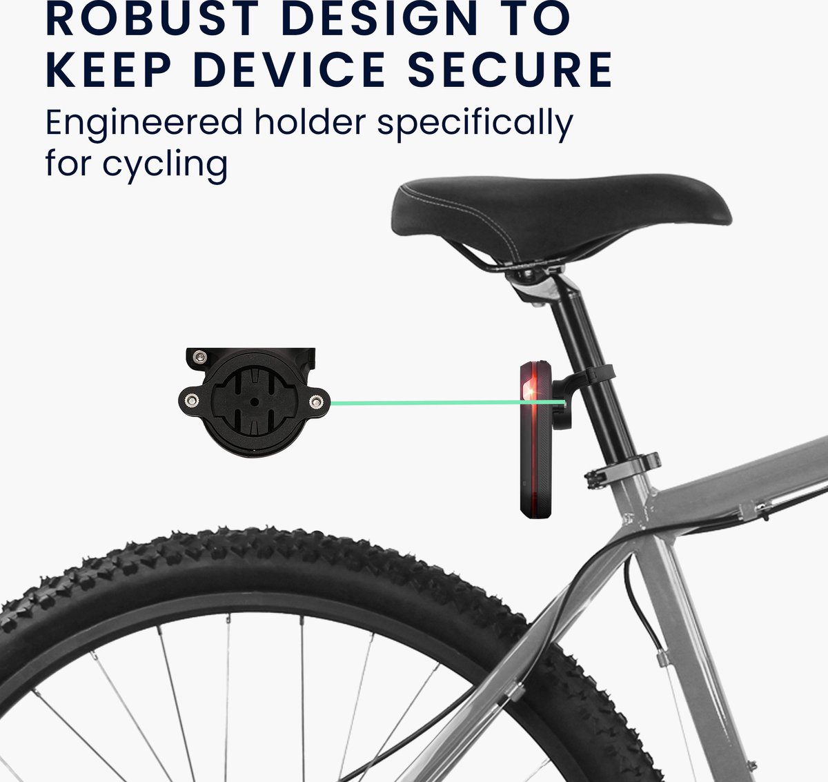 Accessoire Vélo Garmin Support Tige De Selle Pour Feu Arrière Garmin Varia - Compatible RVR315/RTL510/515/500 Accessoire Vélo Feu Arrière